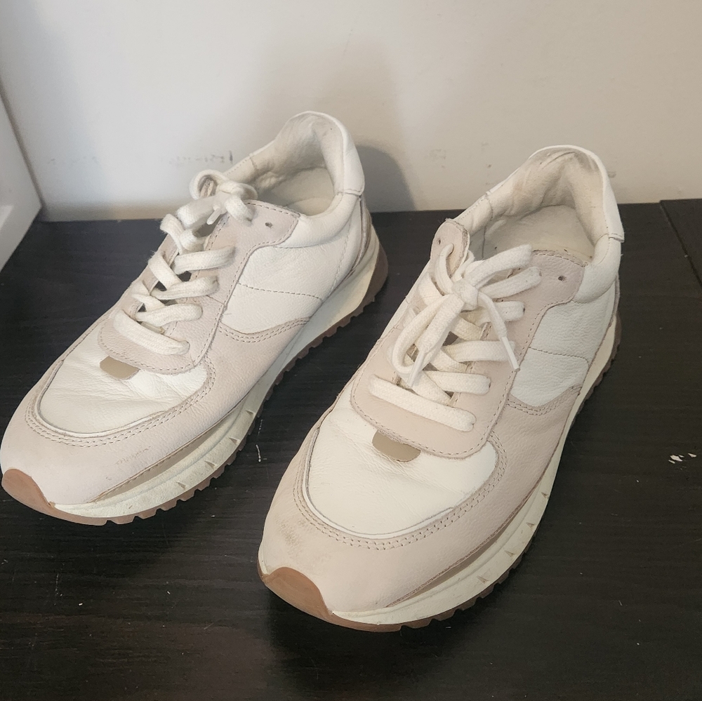 Madewell Kickoff Neutral Beige and White Trainer Sneaker. 8.5 Women to  7 Men
